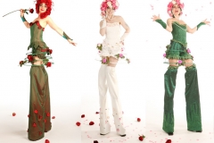 English Roses - Flower themed stilt walkers