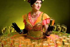 Latin American/Caribbean/Carnival themed living drinks table