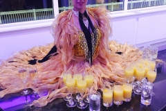 Gold and Black Showgirl living drinks table