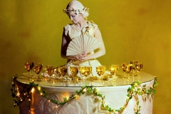 Marble statue living drinks table