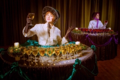 Victorian themed living drinks table