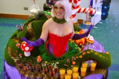 Willy Wonka themed living drinks table