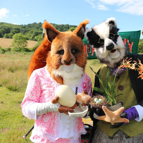 Acorn Academy - Squirrel and badger walkabout characters