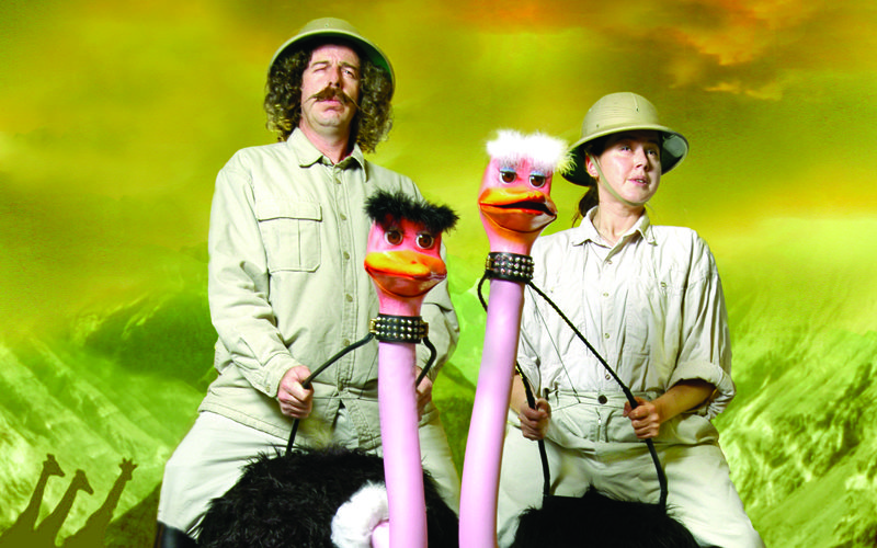 Ostriches - Stilt walking walkabout characters