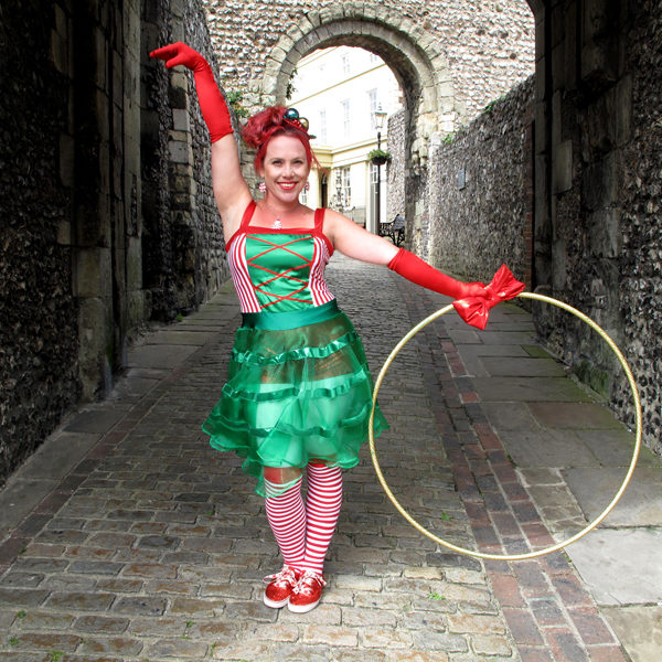Angie Mack Festive Hoops - Christmas themed hula hoop walkabout