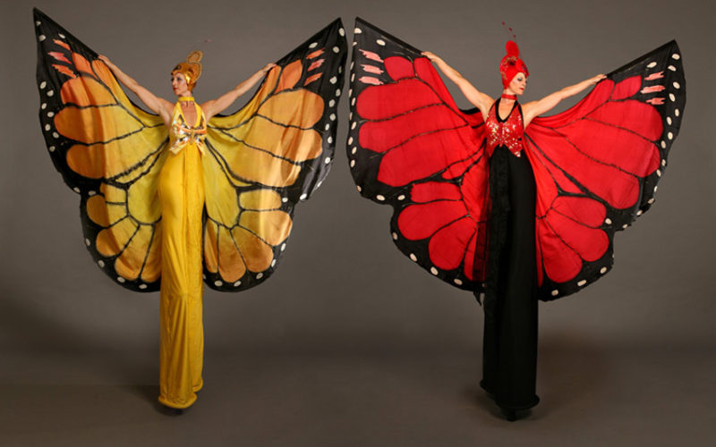 Mariposa - Butterfly stilt walkers