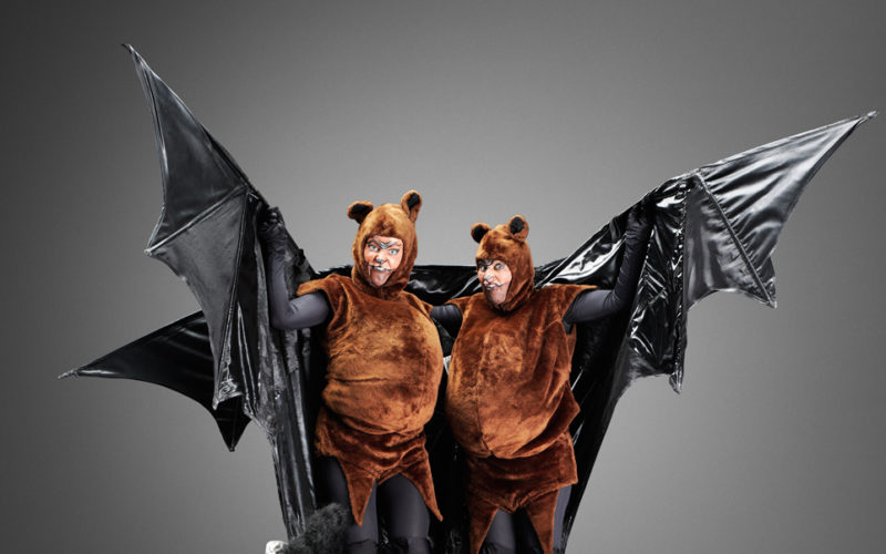 Flying Fox Bats - Comedy stilt walking bat characters